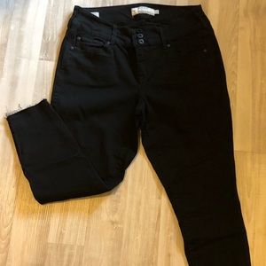 Torrid black raw hem jeans